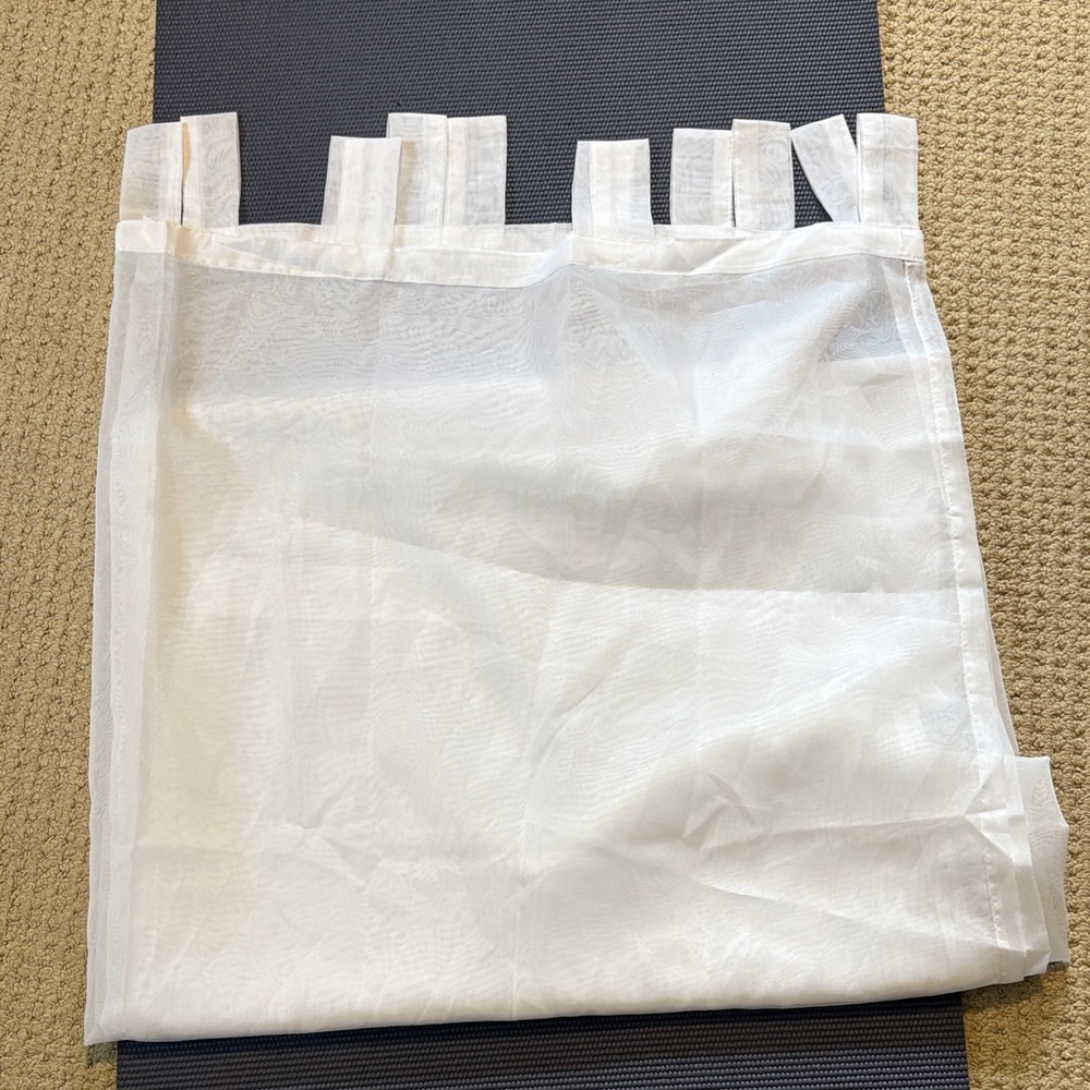 White Sheer Curtain Panel